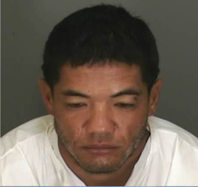 Bronson Sardinha's booking photo.