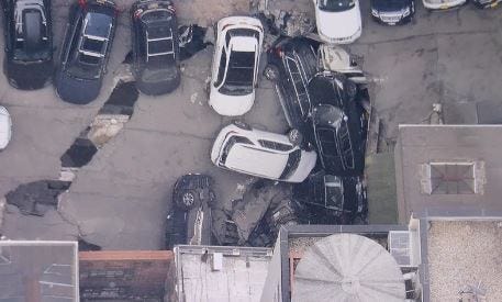 derrumbe estacionamiento en nyc