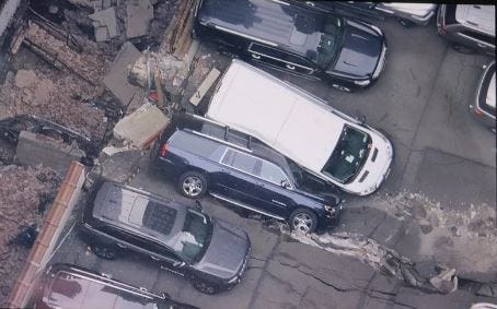 derrumbe estacionamiento en nyc