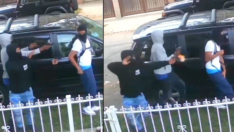 VIDEO: Adolescentes disparan y hieren a un chico en una calle de Queens