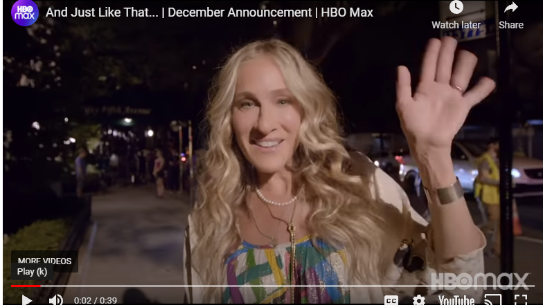VÍDEO: Sarah Jessica Parker anuncia la fecha de estreno de la nueva versión de 'SEX AND THE CITY' 'And Just Like That'