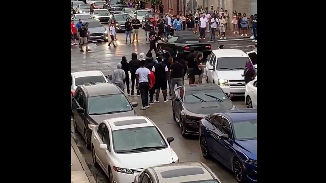 Video captures reckless drivers doing ‘donuts’ in a crowded downtown intersection