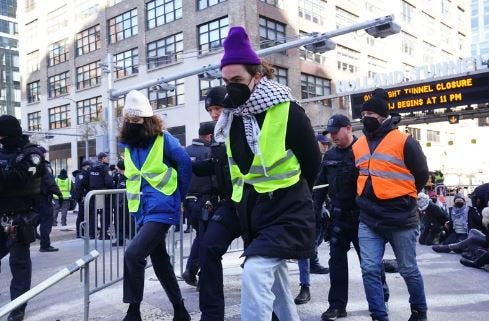 protesta pro palestina NYC