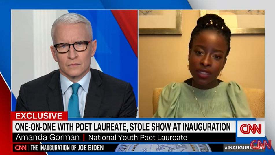 VIDEO: Inaugural poet Amanda Gorman tells Anderson Cooper what she told herself before reciting poem