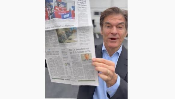 Dr. Oz slams Philadelphia paper for refusing to refer to him as 'Dr.': 'I won't be canceled'