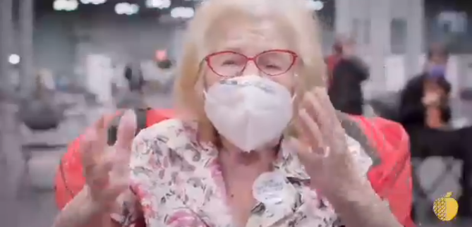Dr. Ruth Westheimer at the Javits Center on Jan. 13, 2021