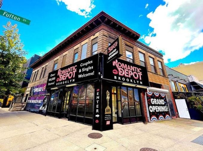 The Romantic Depot on Fulton Street in Brooklyn opened in February 2022, and its presence in the neighborhood has been polarizing residents.