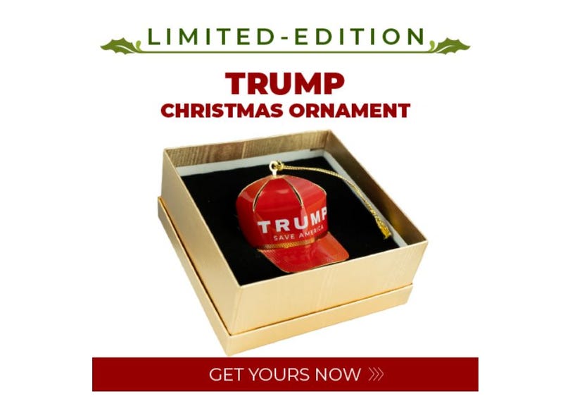 "We haven’t released this to the general public yet, so for today ONLY you can get our iconic Trump Gift Wrapping Paper before ANYONE ELSE," reads a Nov. 1, 2021 email to supporters.