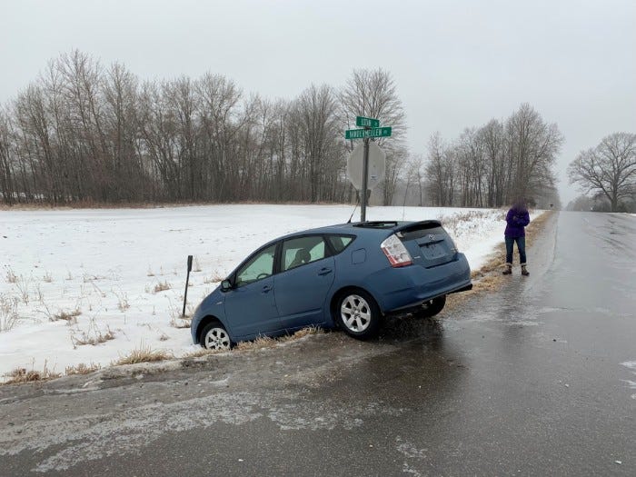 An Ice Storm Warning for the northern part of the lower peninsula is creating dangerous road conditions throughout multiple counties on Tuesday as police and weather officials urge all drivers to stay off the roads.