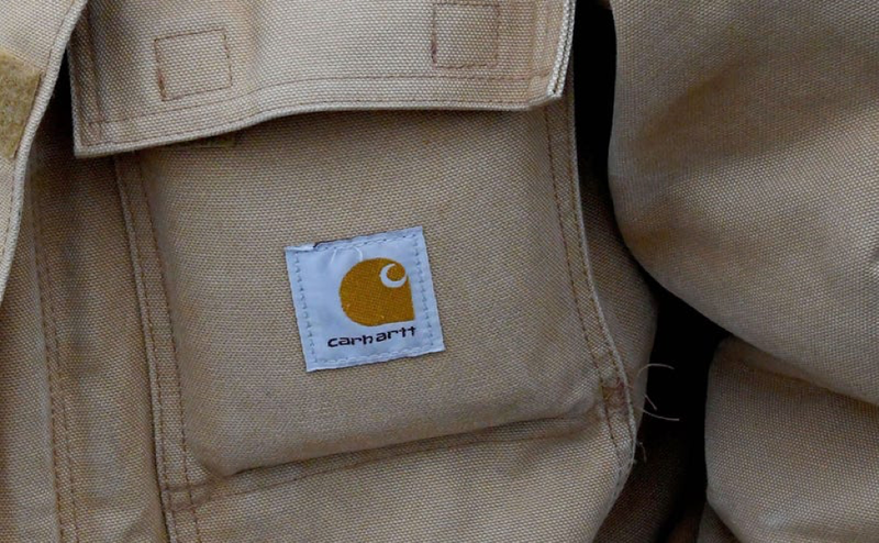 Carhartt logo on a jacket