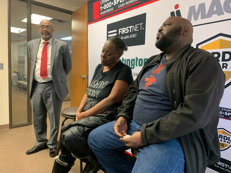 Carmelita Williams' mother and brother at press conference