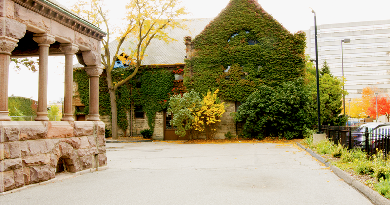 The carriage house at The Whitney mansion