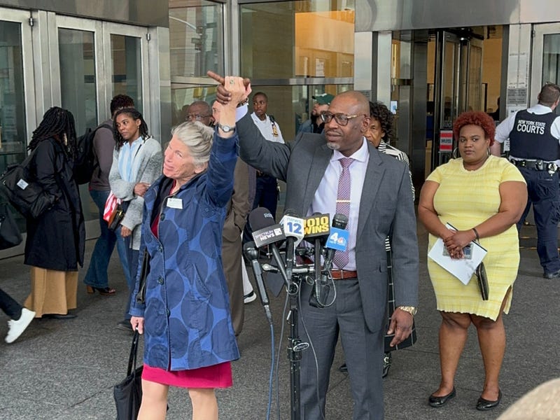 Steve Carrington, 56, was in Brooklyn Supreme Court on Wednesday to have his conviction in the 1995 murder of a lumberyard employee vacated.