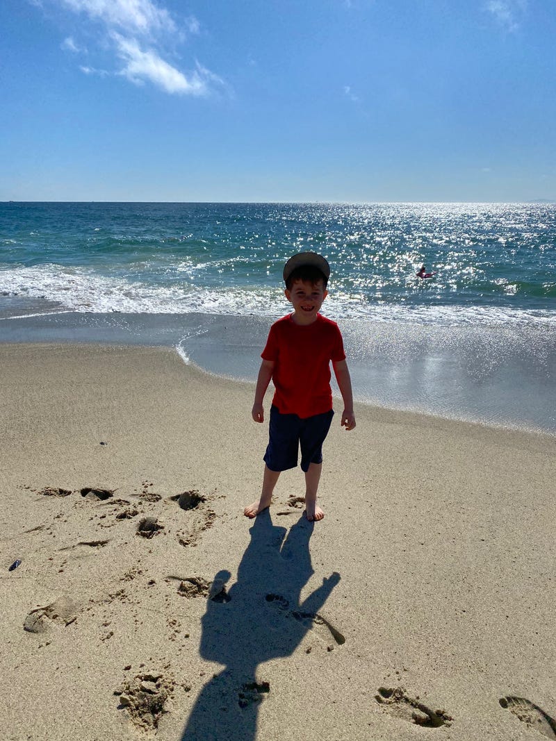 Kelli's son at the beach 