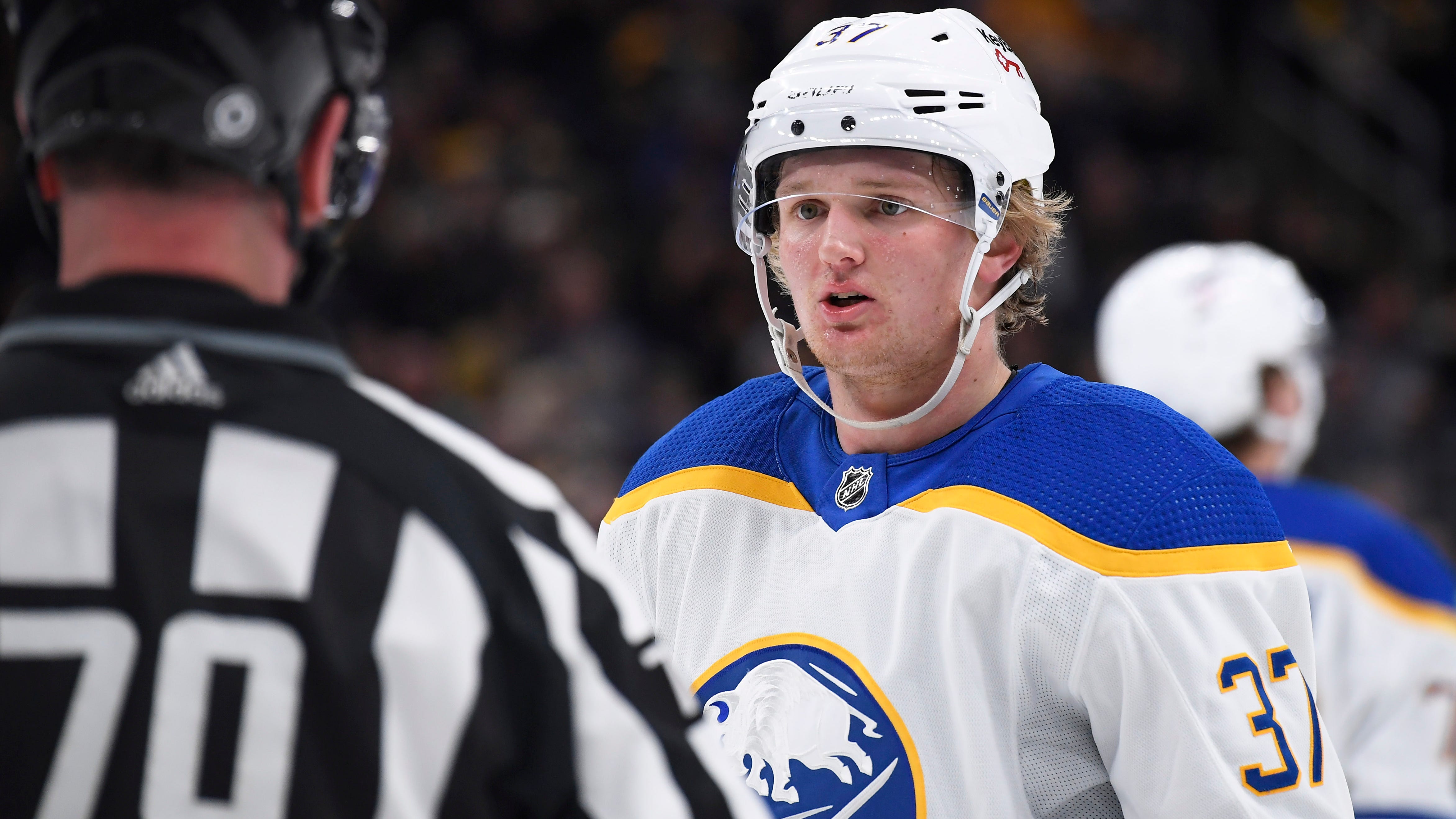 Sabres know one young center will have to play wing