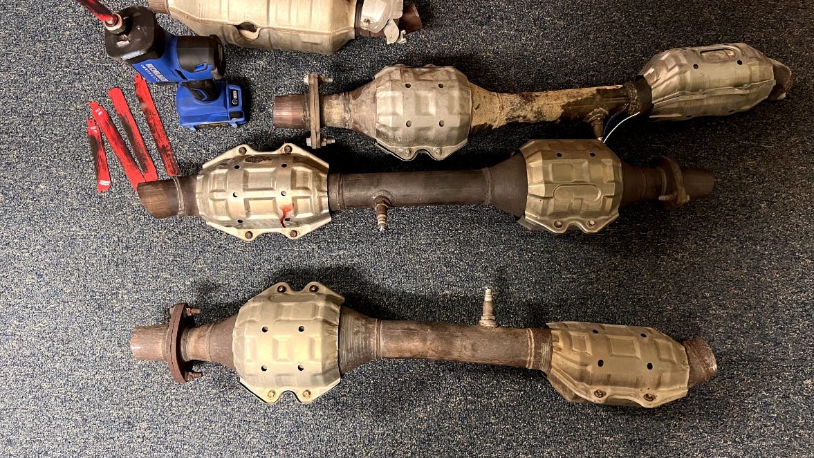 Two men, teen caught stealing catalytic converters in Denton