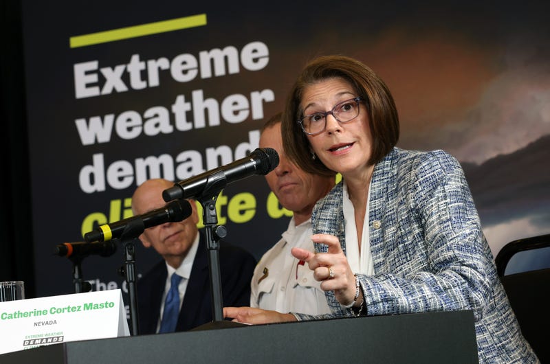 Nevada Democratic Senator Catherine Cortez-Masto speaks to an audience