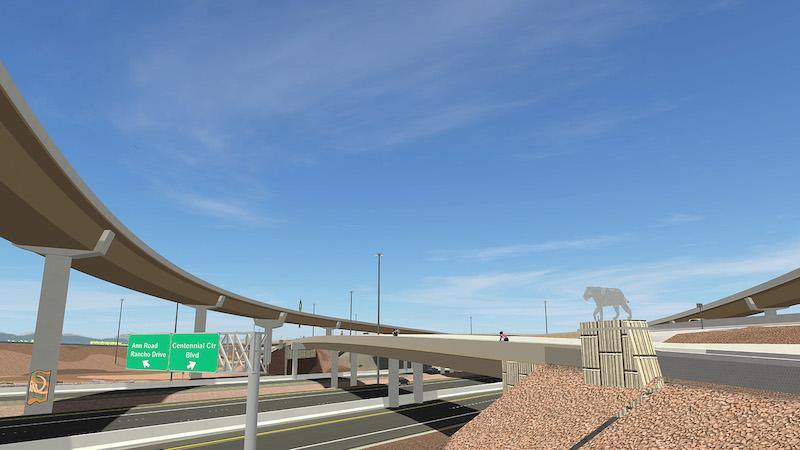 Artist rendering of the Centennial Bow construction project