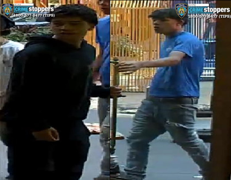 Two of the four suspects being sought by police in the theft