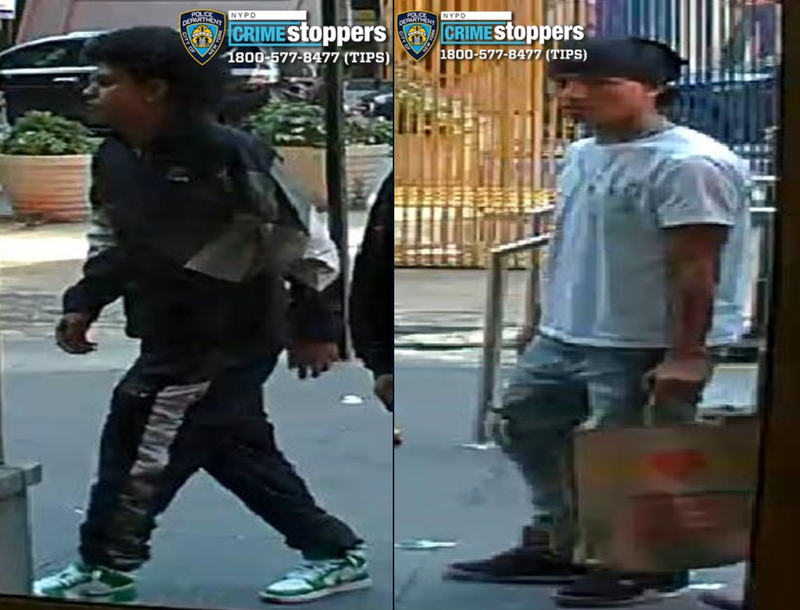 Two of the suspects wanted for the theft on Aug. 11