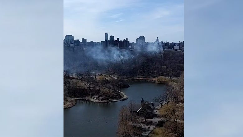 Firefighters battle several brush fires in Central Park after possible arson