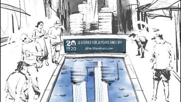 Firefighter, artist unveil '3D' sidewalk chalk art honoring 9/11 victims
