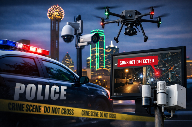 Dallas police are pushing to integrate gunshot detection sensors, drones, surveillance cameras and automated systems to respond to reports of random gunfire within 30 seconds to two minutes in the city