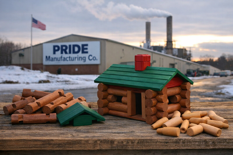 A wood products factory in Burnham, Maine that makes Lincoln Logs along with golf tees and wooden cigar tips is scheduled to shut down on April 14, 2026, marking the end of domestic production for the classic toy. 