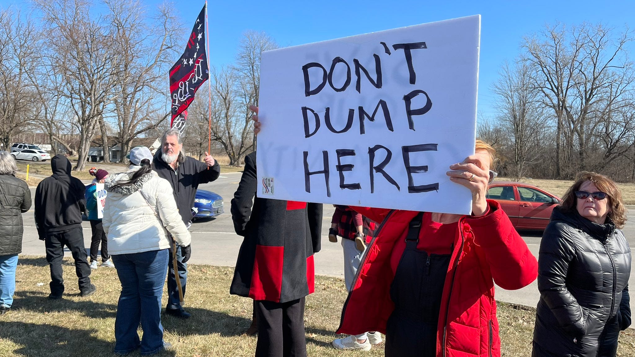 'This stuff is hazardous': Protesters gather in Wayne County, speak against bringing Ohio train derailment chemicals to Michigan