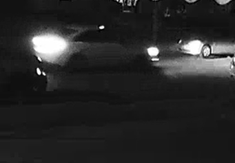 The suspect vehicle, believed to be a Chevy Cruze, was caught on a home security camera