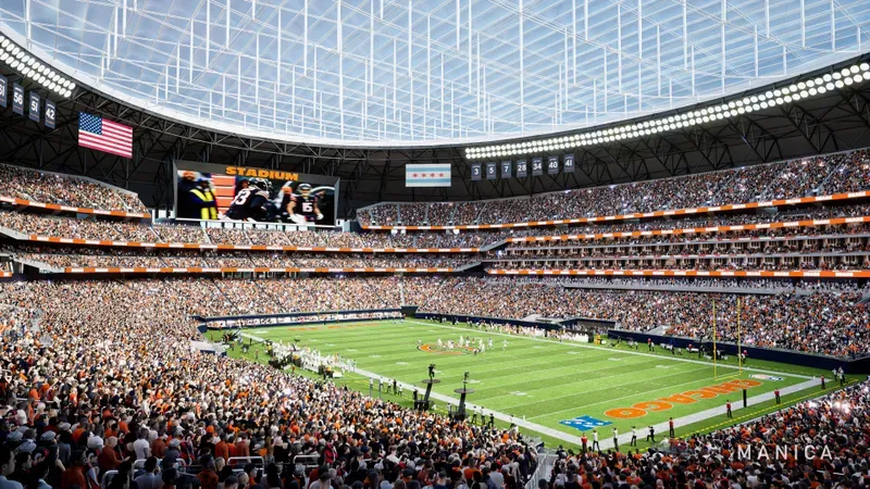Chicago Bears stadium rendering