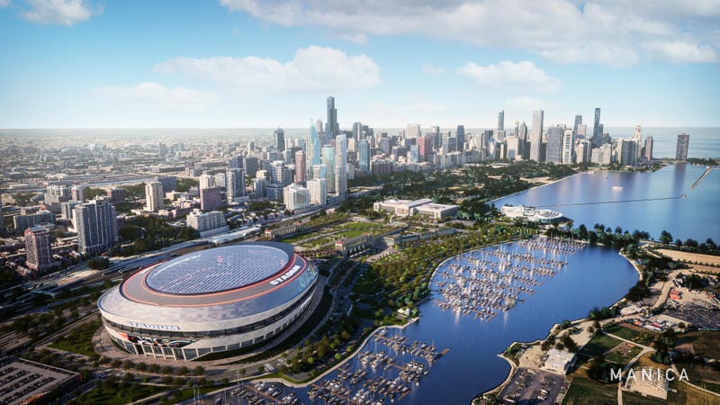 Chicago Bears new stadium rendering