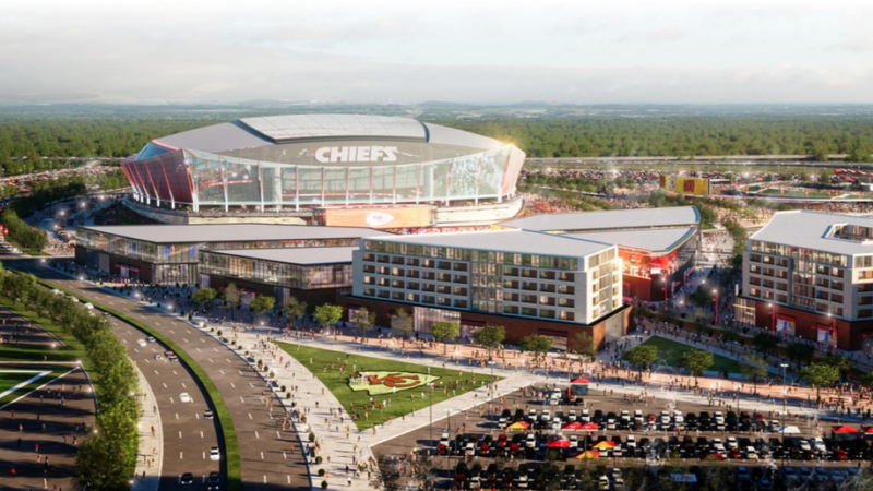 Manica Architecture last year created renderings for a potential domed stadium for the Kansas City Chiefs in Kansas