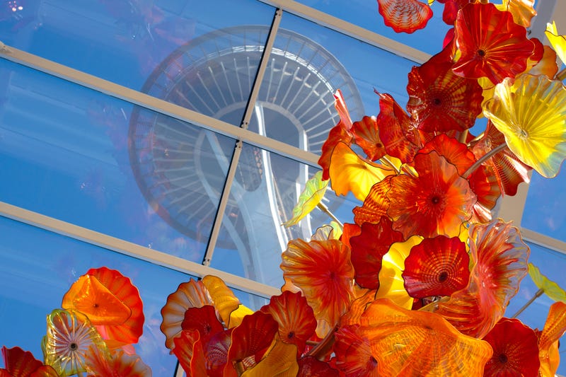 Chihuly Garden and Glass Atrium and Space Needle