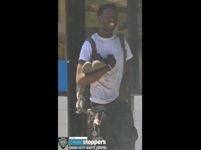 Demba Ba, 24, was identified as the alleged robber of a Brooklyn man's children after he snapped this photo of the man on Friday.
