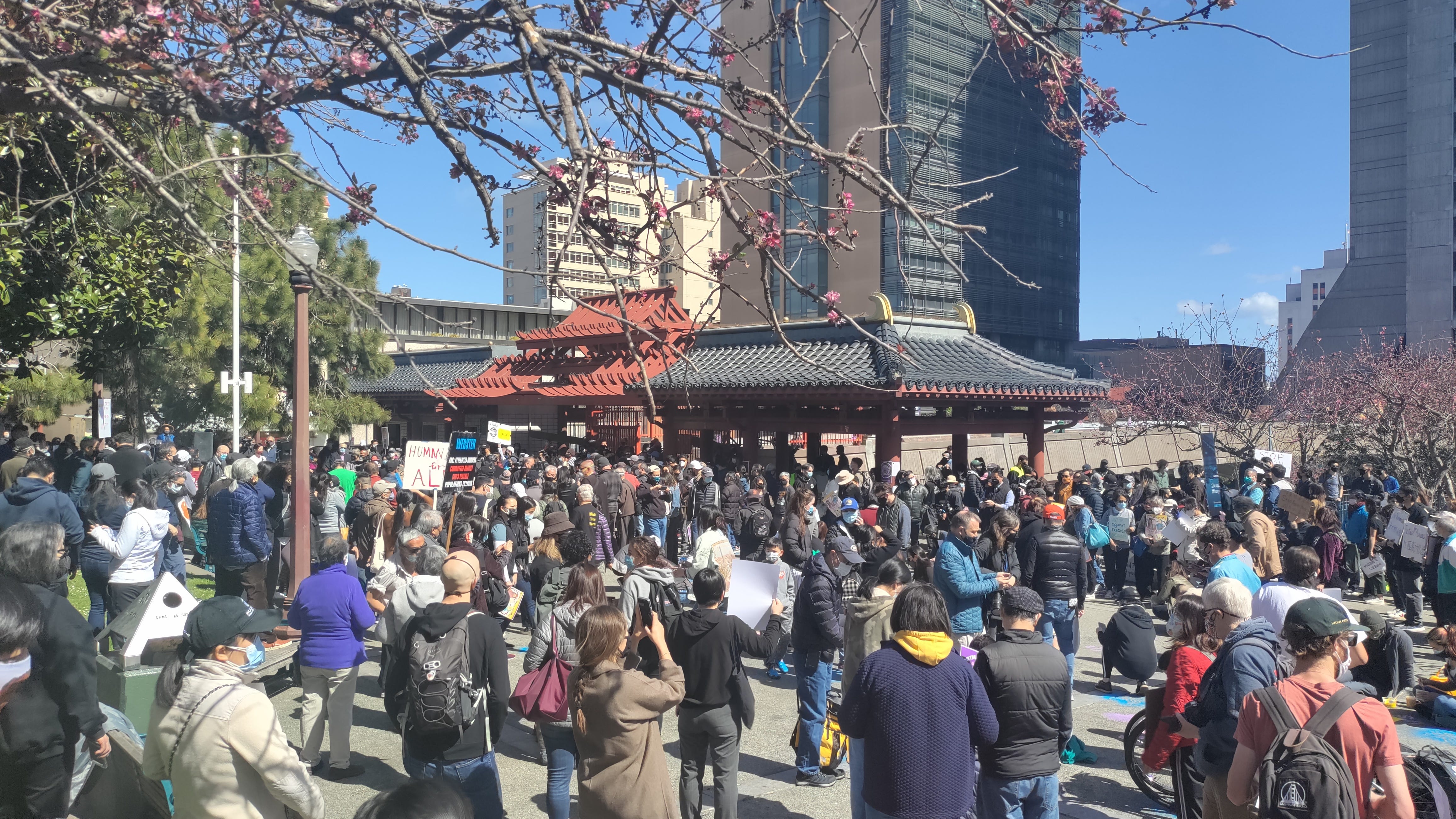 Hundreds gather in SF's Chinatown to protest violence against Asian Americans