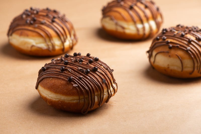 Chocolate sufganiyot from Breads Bakery for Hanukkah 2024