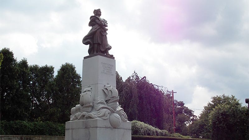 Christopher Columbus Statue in Schenley Park