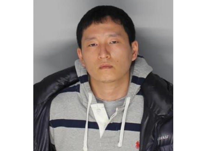 Police took one man into custody after arriving at a church in Royal Oak on Tuesday and interrupted the suspect leaving a trail of destruction.