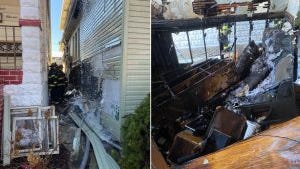 Cicero firefighter suffers burns after falling through floor into basement