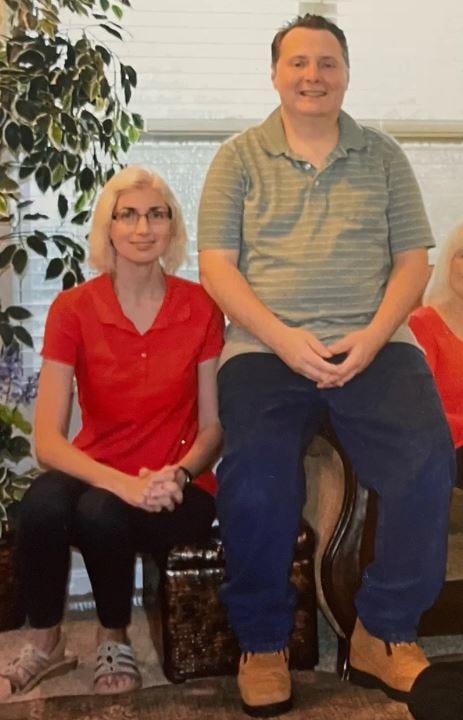 Anthony "Tony" and Suzette Cirigliano sitting in a living room