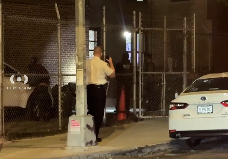 Police investigate at the scene a couple blocks from the Bronx Zoo