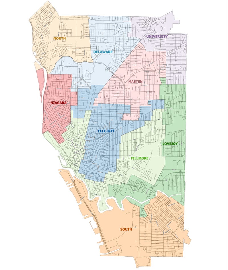 City of Buffalo Common Council reapportionment map