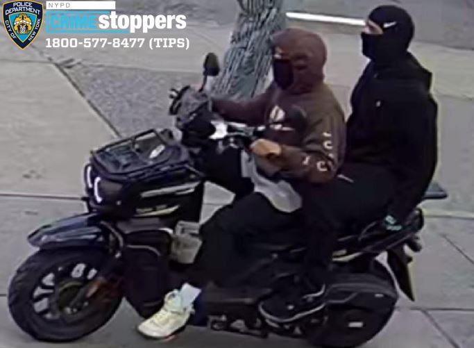 Another duo on a moped is being sought for robberies in Williamsburg, Greenpoint and the Lower East Side