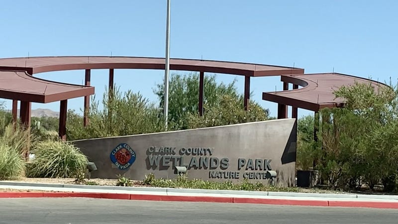 Sign out in front of the Clark County Wetlands Park