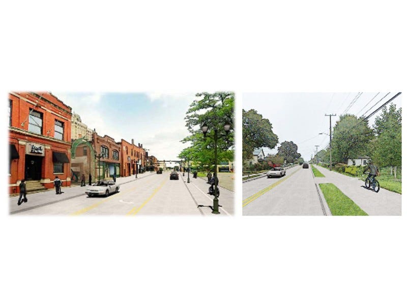 Renderings of upgraded Clinton River Trail