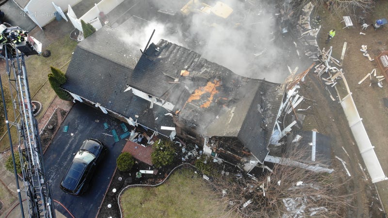 fire damage of Bensalem home