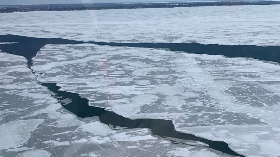 US Coast Guard, Good Samaritan rescue snowmobilers stranded on Lake Erie ice