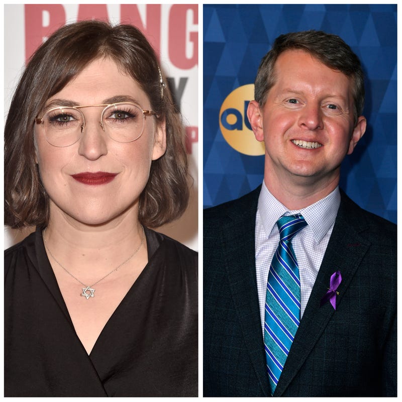 Mayim Bialik and Ken Jennings