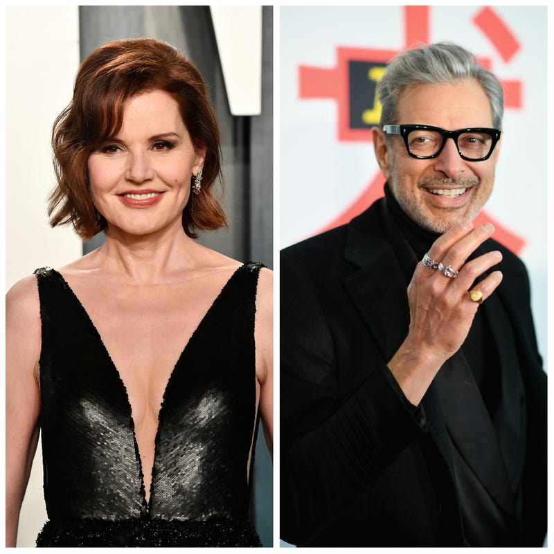 Geena Davis and Jeff Goldblum